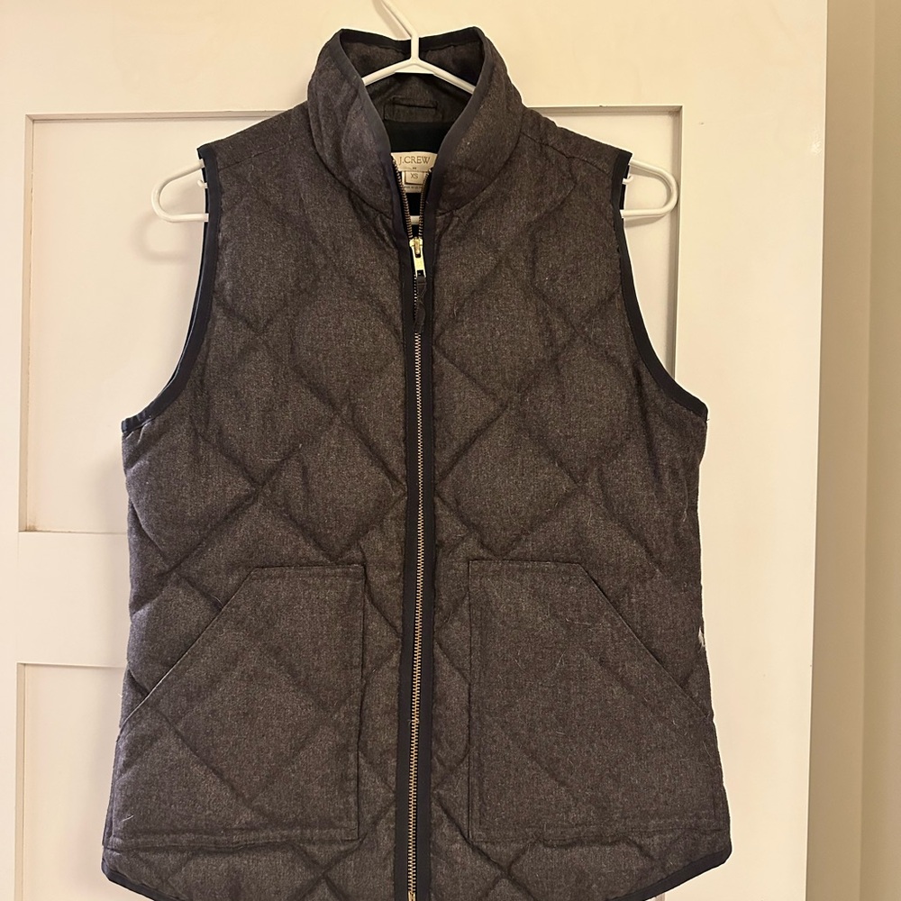 J Crew Quilted Down Vest